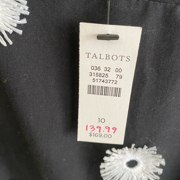 NWT Talbots Black sleeveless dress - Picture 2 of 4